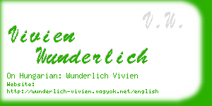 vivien wunderlich business card